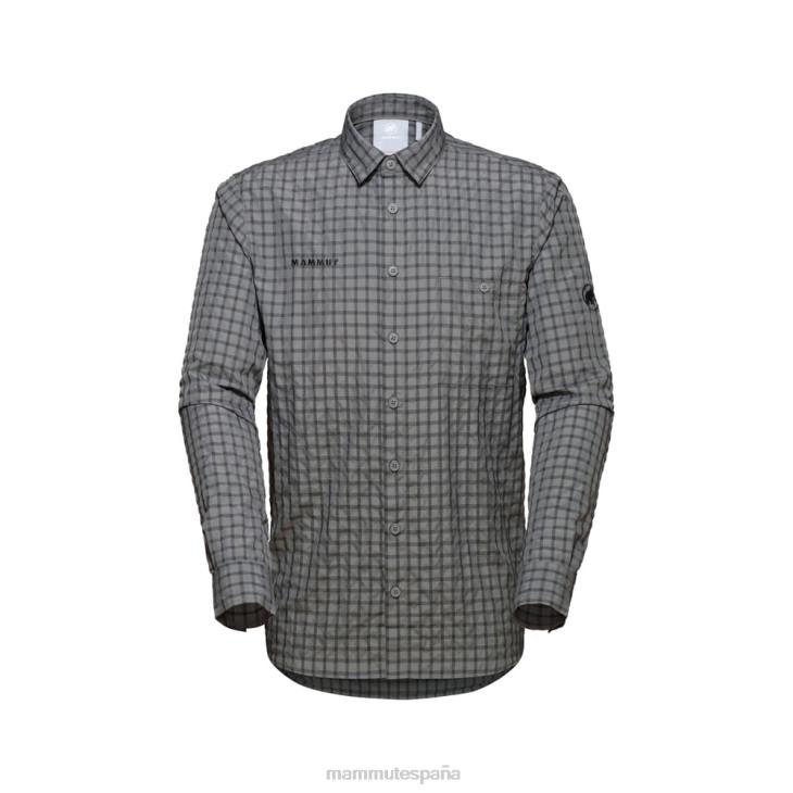 Mammut hombres ropa camisa de manga larga lenni FZHP915 fantasma de titanio