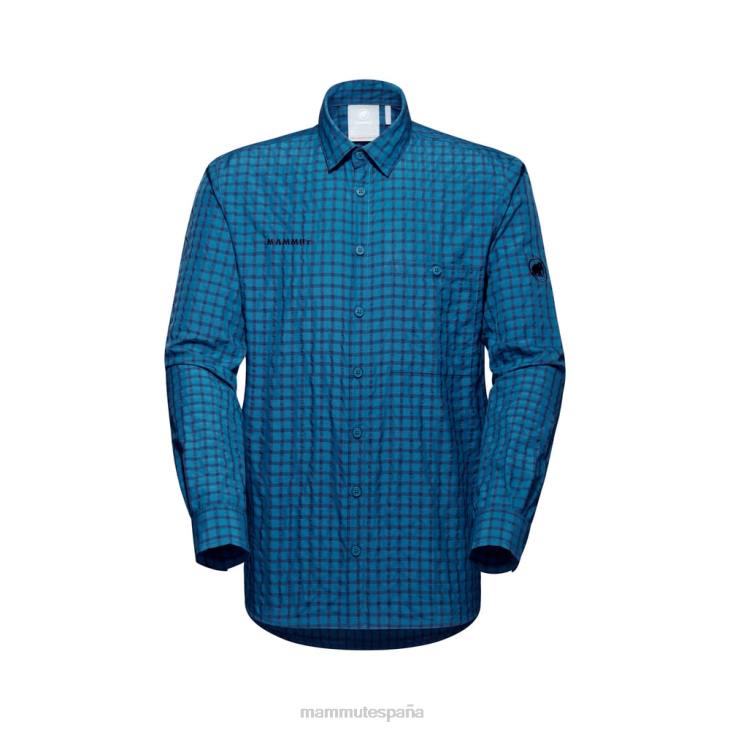 Mammut hombres ropa camisa de manga larga lenni FZHP916 hielo marino profundo