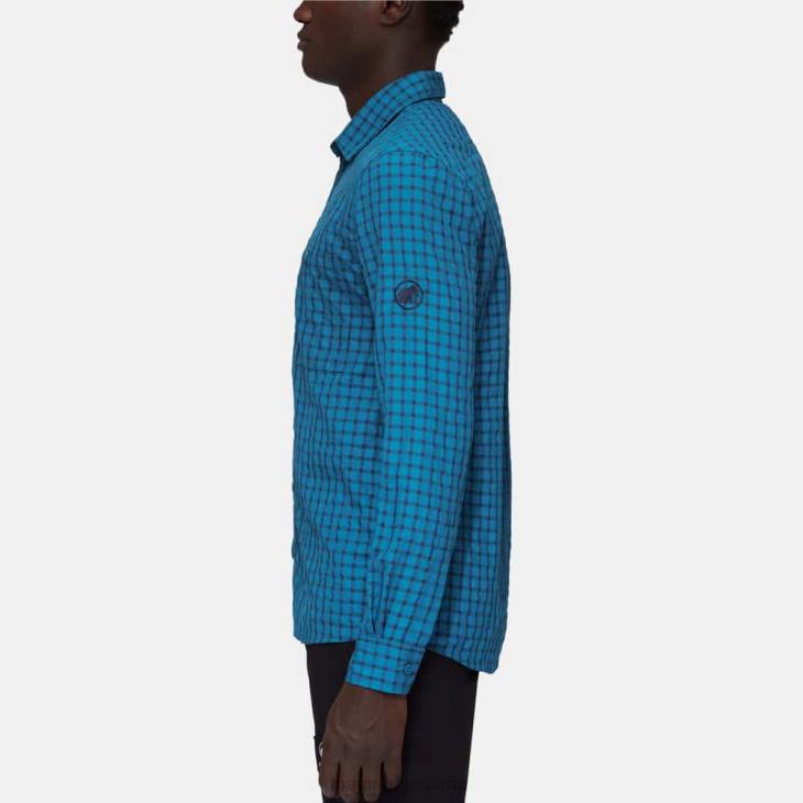 Mammut hombres ropa camisa de manga larga lenni FZHP916 hielo marino profundo