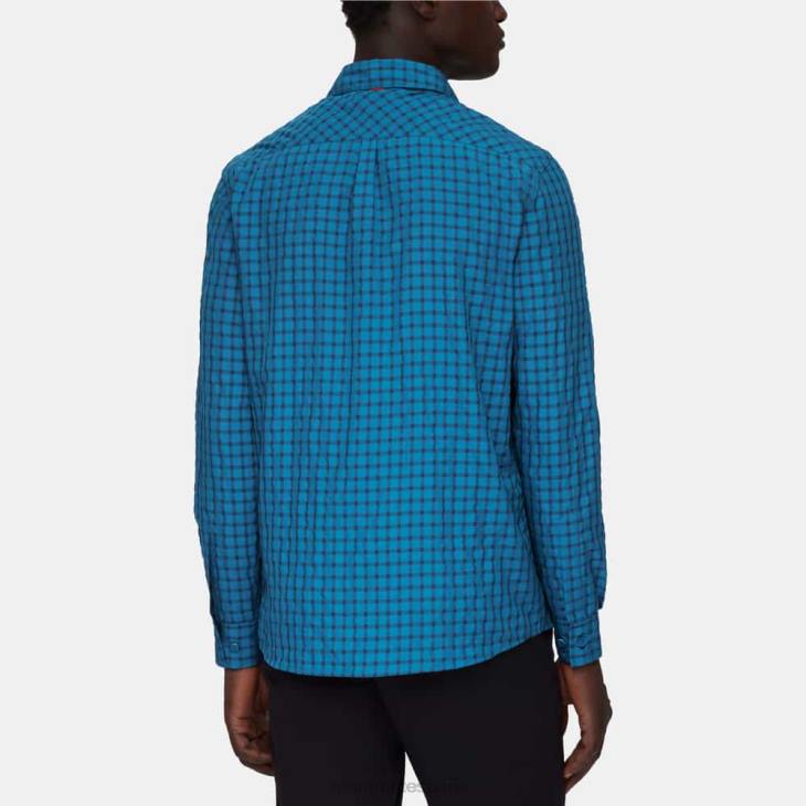 Mammut hombres ropa camisa de manga larga lenni FZHP916 hielo marino profundo