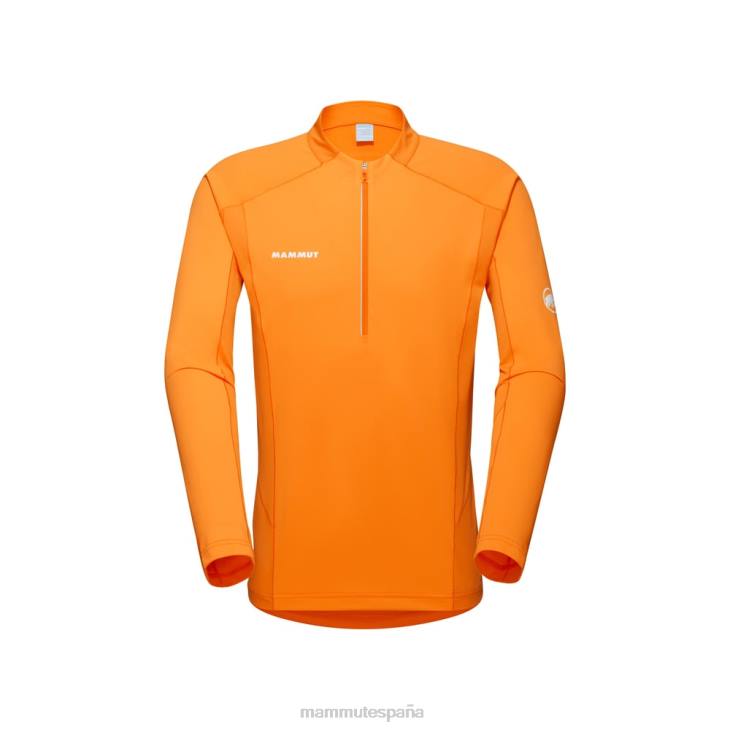 Mammut hombres ropa aenergy fl media cremallera manga larga FZHP851 mandarina-mandarina oscura