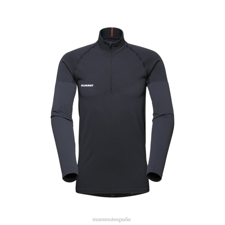 Mammut hombres ropa trift manga larga con media cremallera FZHP223 negro