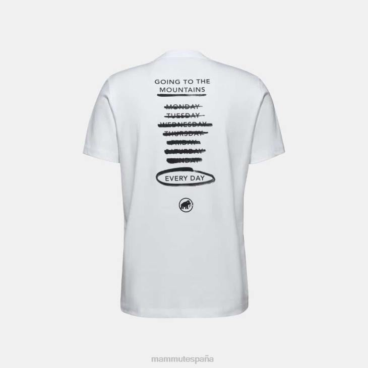 Mammut hombres ropa camiseta central todos los días FZHP814 blanco
