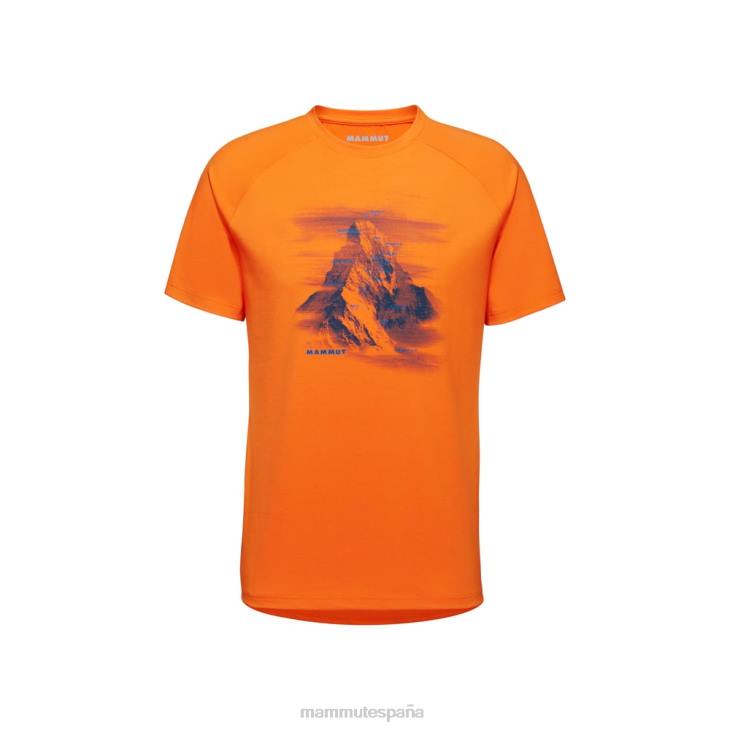 Mammut hombres ropa camiseta de montaña hrnligrat FZHP672 mandarina oscura