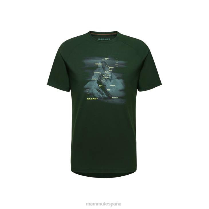 Mammut hombres ropa camiseta de montaña hrnligrat FZHP673 bosque