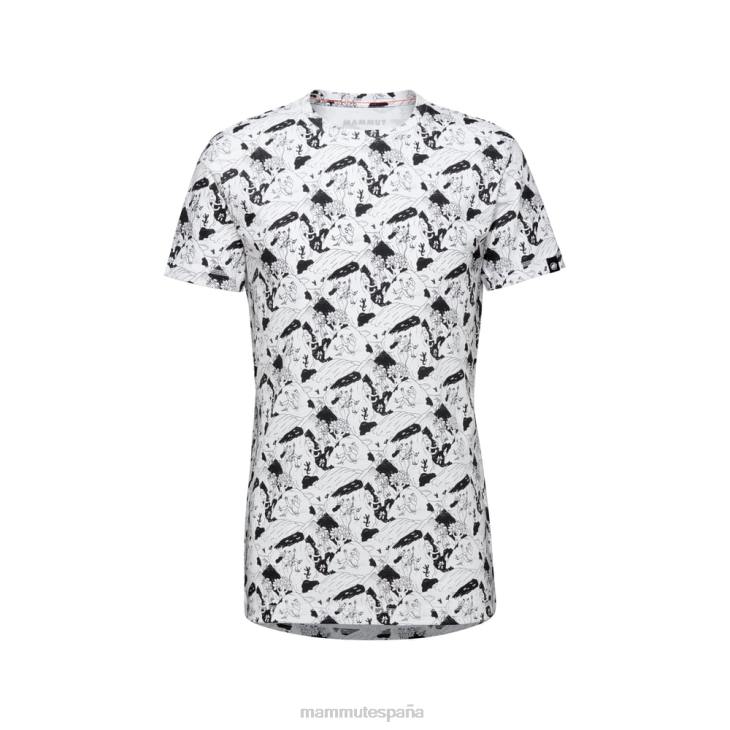 Mammut hombres ropa camiseta massone escena de escalada FZHP258 blanco negro