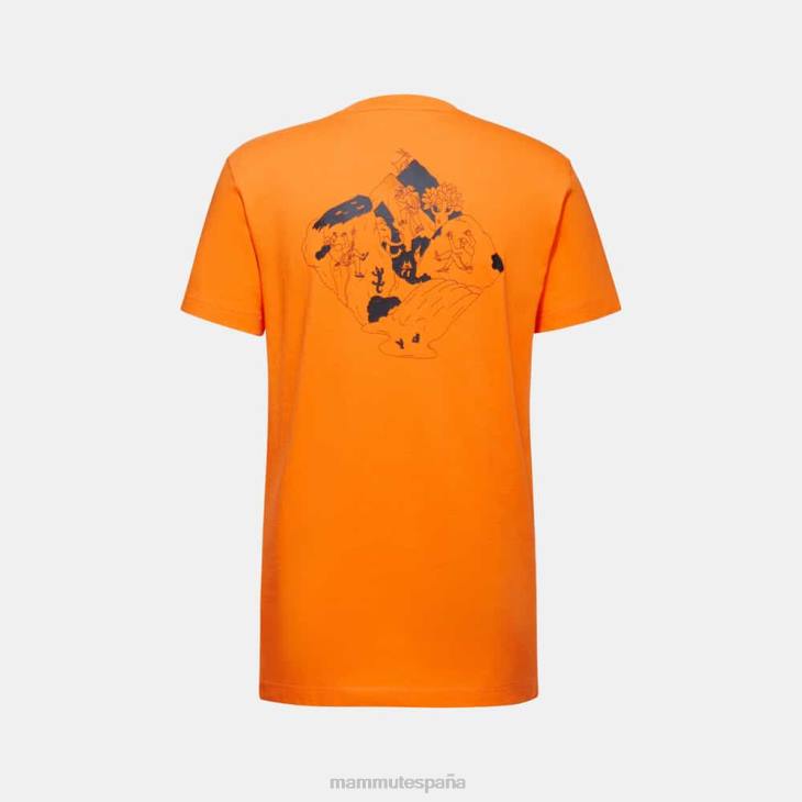 Mammut hombres ropa camiseta risco Massone FZHP809 mandarina oscura