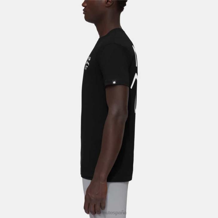 Mammut hombres ropa letras de la camiseta de Massone FZHP110 negro