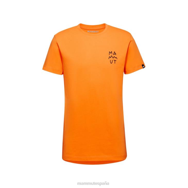 Mammut hombres ropa letras de la camiseta de Massone FZHP807 mandarina oscura