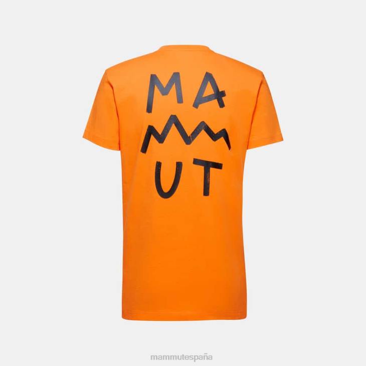 Mammut hombres ropa letras de la camiseta de Massone FZHP807 mandarina oscura