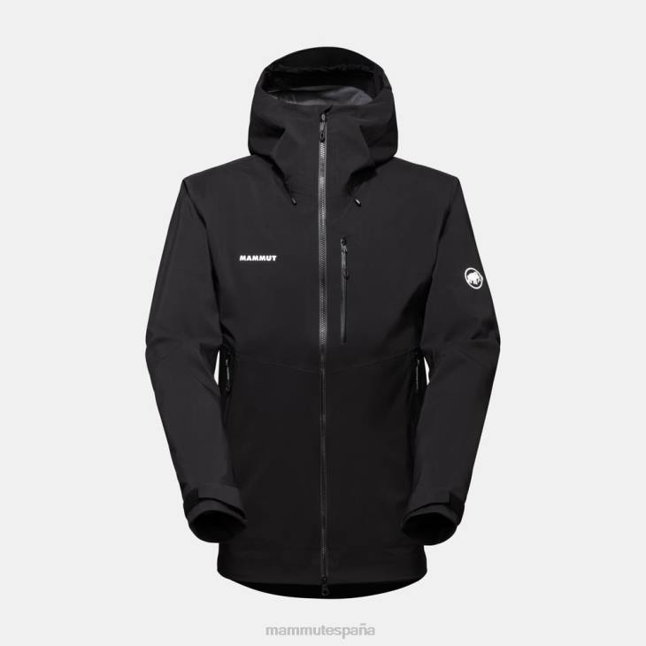 Mammut hombres ropa chaqueta con capucha alto guía hs FZHP36 negro