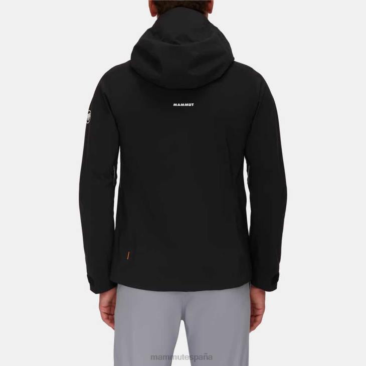 Mammut hombres ropa chaqueta con capucha alto guía hs FZHP36 negro