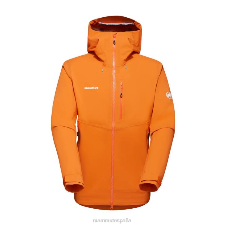 Mammut hombres ropa chaqueta con capucha alto guía hs FZHP697 mandarina oscura