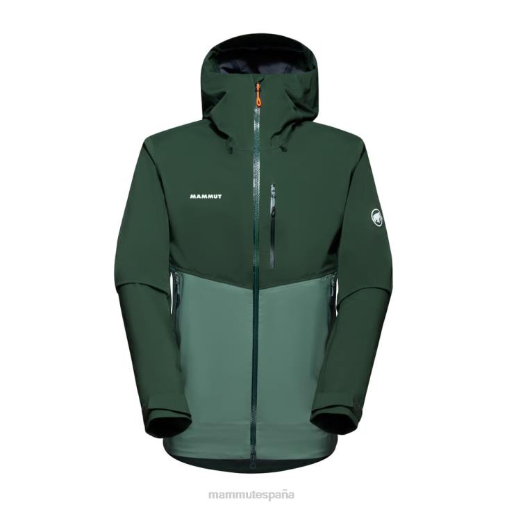 Mammut hombres ropa chaqueta con capucha alto guía hs FZHP698 maderas de jade oscuro