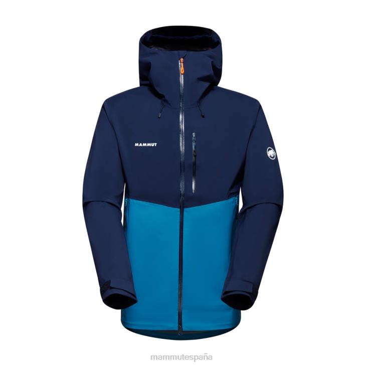 Mammut hombres ropa chaqueta con capucha alto guía hs FZHP699 hielo marino profundo