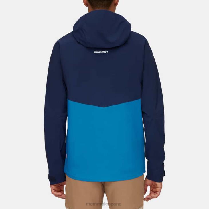 Mammut hombres ropa chaqueta con capucha alto guía hs FZHP699 hielo marino profundo