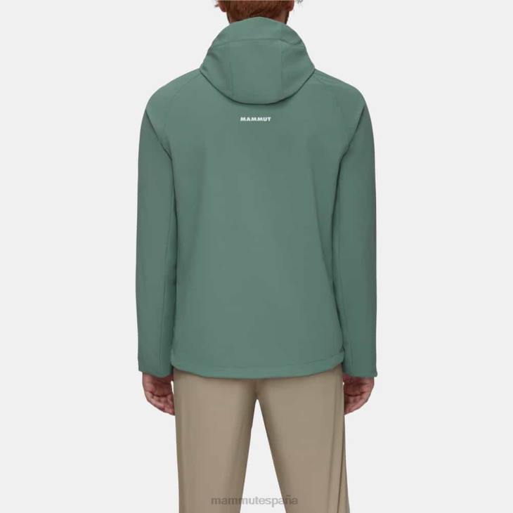 Mammut hombres ropa máxima comodidad, chaqueta con capucha FZHP56 jade oscuro