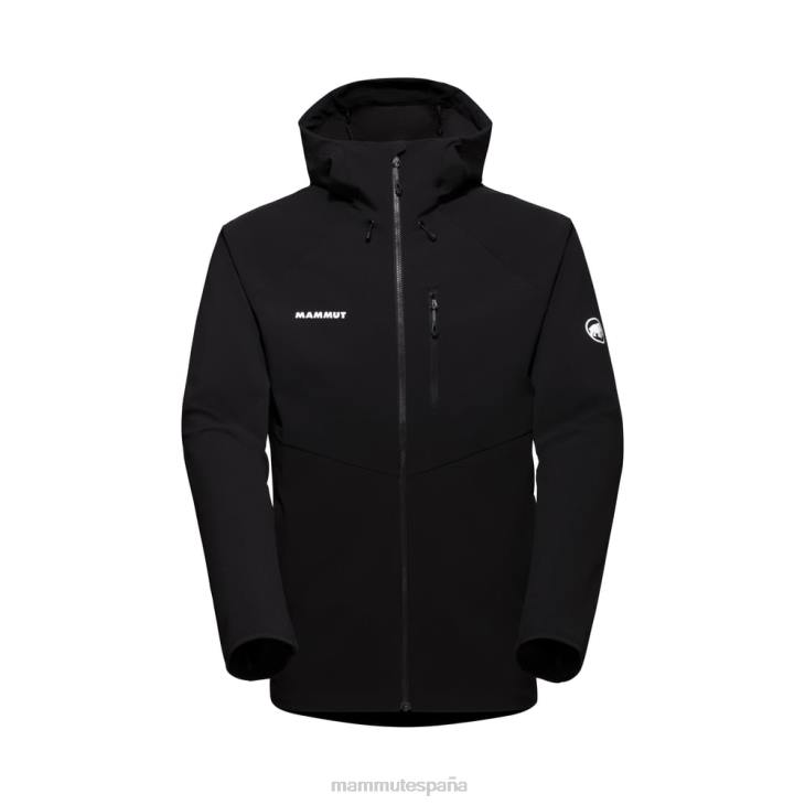 Mammut hombres ropa máxima comodidad, chaqueta con capucha FZHP726 negro