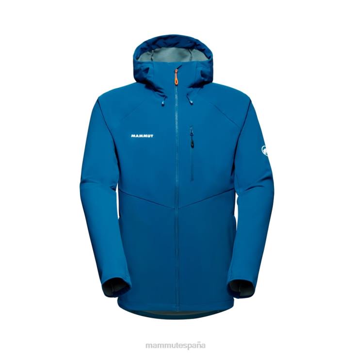 Mammut hombres ropa máxima comodidad, chaqueta con capucha FZHP727 hielo profundo