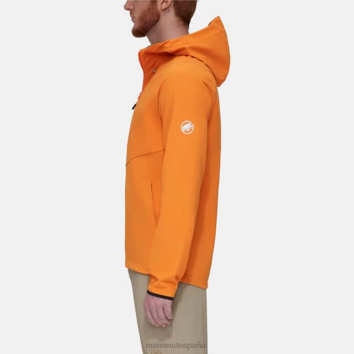 Mammut hombres ropa máxima comodidad, chaqueta con capucha FZHP728 mandarina oscura