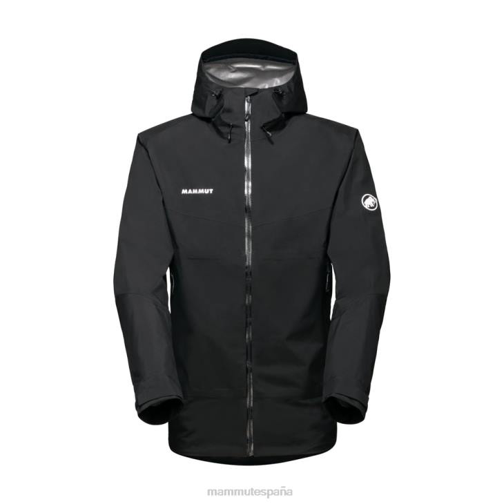 Mammut hombres ropa transmitir chaqueta con capucha tour hs FZHP748 negro