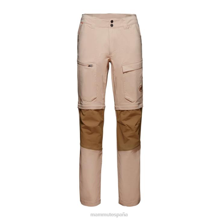 Mammut hombres ropa pantalones híbridos con cremallera zinal FZHP1101 sabana-arena oscura
