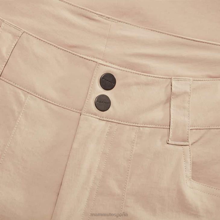 Mammut hombres ropa pantalones híbridos con cremallera zinal FZHP1101 sabana-arena oscura