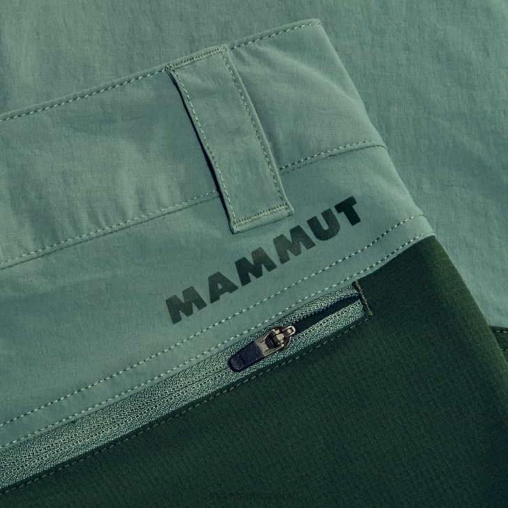 Mammut hombres ropa pantalones híbridos con cremallera zinal FZHP1102 maderas de jade oscuro
