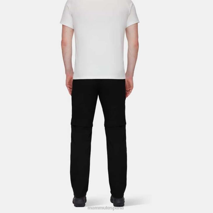 Mammut hombres ropa pantalones híbridos con cremallera zinal FZHP255 negro