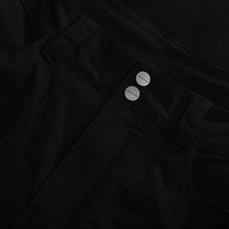 Mammut hombres ropa pantalones híbridos con cremallera zinal FZHP255 negro