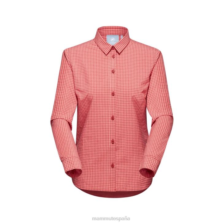 Mammut mujer ropa camisa manga larga aada FZHP794 terracota-salmón