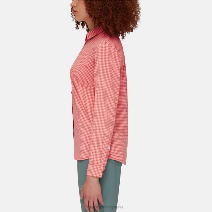 Mammut mujer ropa camisa manga larga aada FZHP794 terracota-salmón