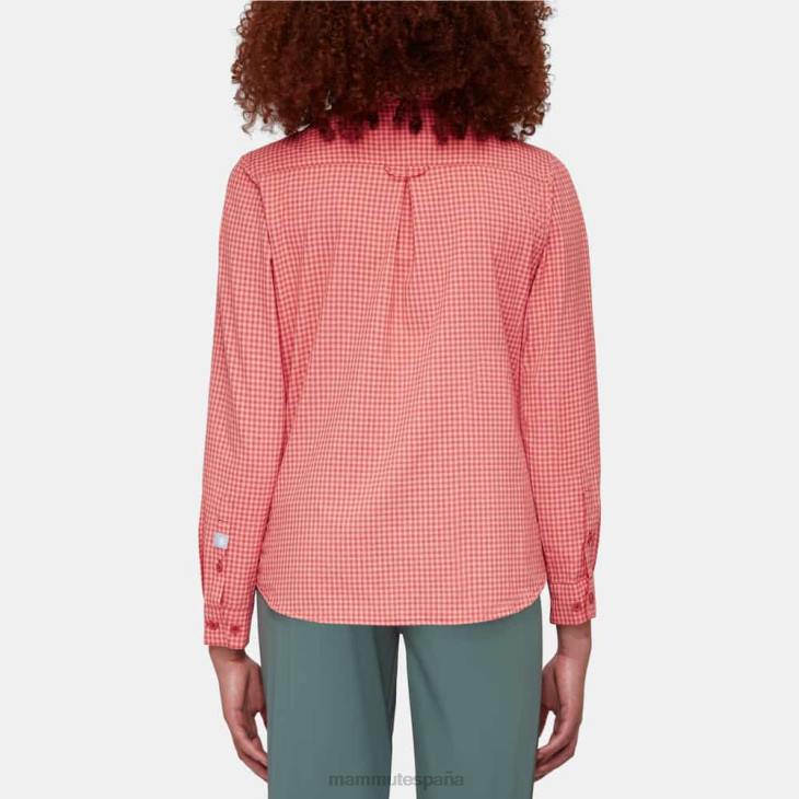 Mammut mujer ropa camisa manga larga aada FZHP794 terracota-salmón