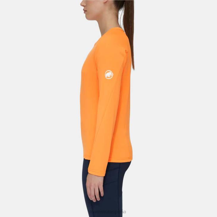 Mammut mujer ropa aegility fl manga larga FZHP1127 Mandarina