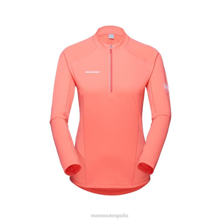 Mammut mujer ropa aenergy fl media cremallera manga larga FZHP135 salmón-terracota