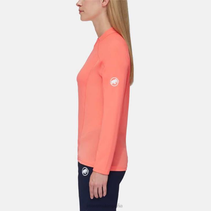 Mammut mujer ropa aenergy fl media cremallera manga larga FZHP135 salmón-terracota