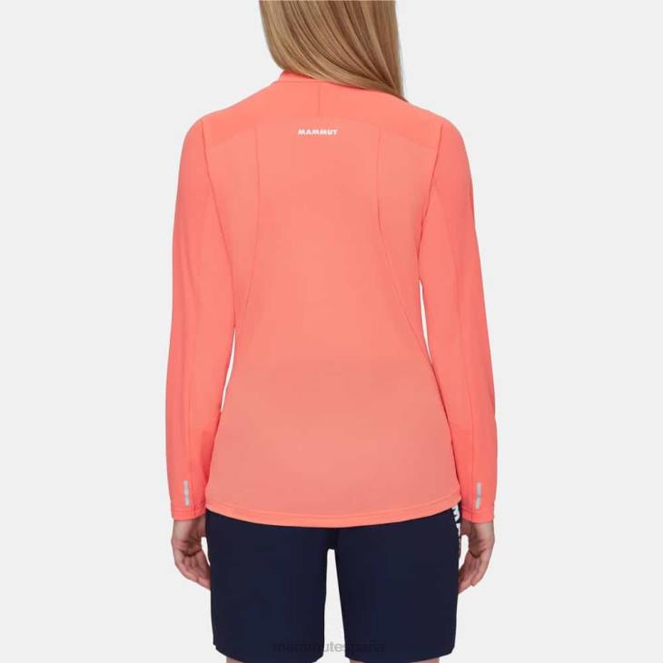 Mammut mujer ropa aenergy fl media cremallera manga larga FZHP135 salmón-terracota