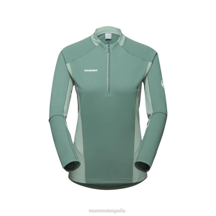Mammut mujer ropa aenergy fl media cremallera manga larga FZHP847 jade-jade oscuro
