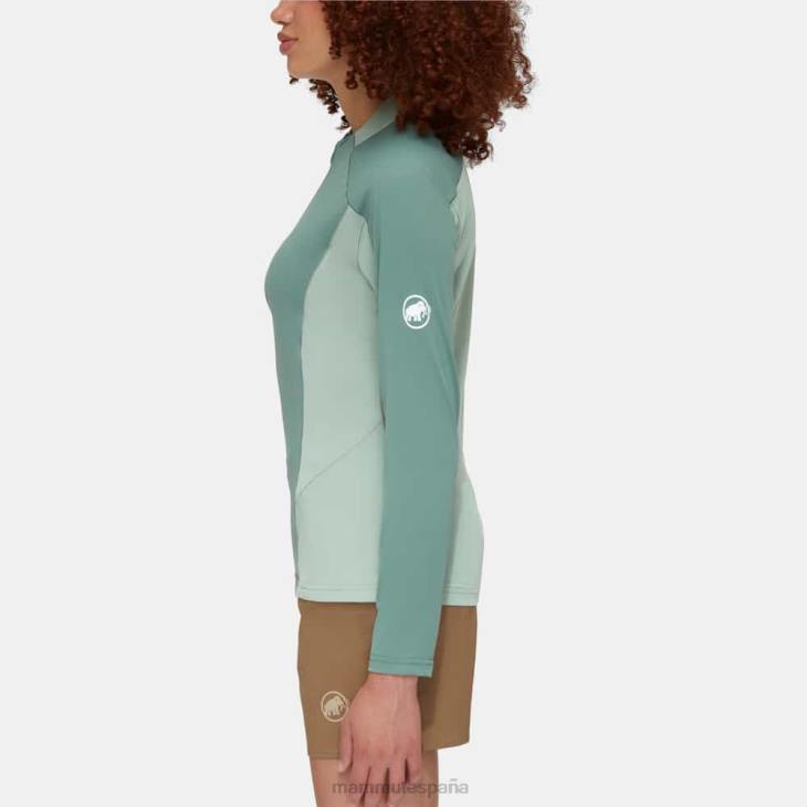 Mammut mujer ropa aenergy fl media cremallera manga larga FZHP847 jade-jade oscuro