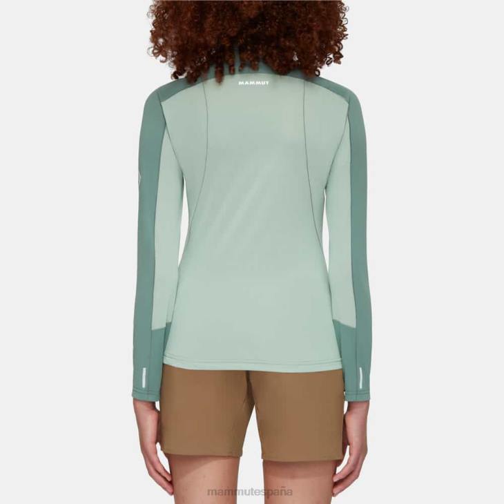 Mammut mujer ropa aenergy fl media cremallera manga larga FZHP847 jade-jade oscuro