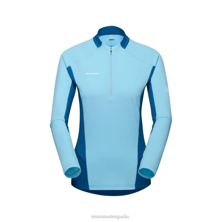 Mammut mujer ropa aenergy fl media cremallera manga larga FZHP848 hielo frío y azul profundo