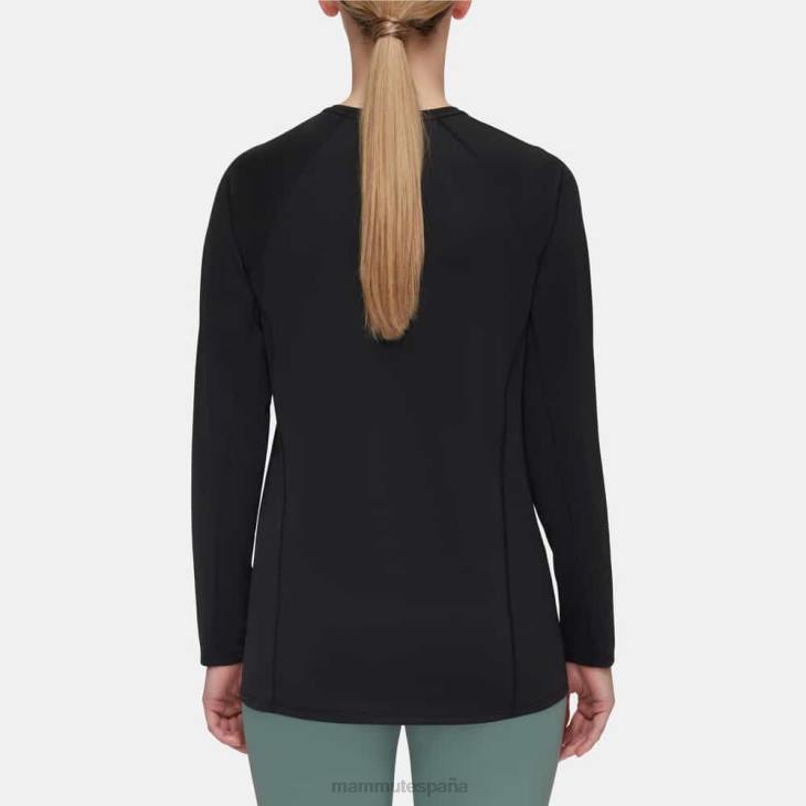 Mammut mujer ropa logotipo de manga larga selun fl FZHP142 negro