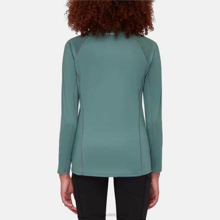 Mammut mujer ropa logotipo de manga larga selun fl FZHP869 jade oscuro