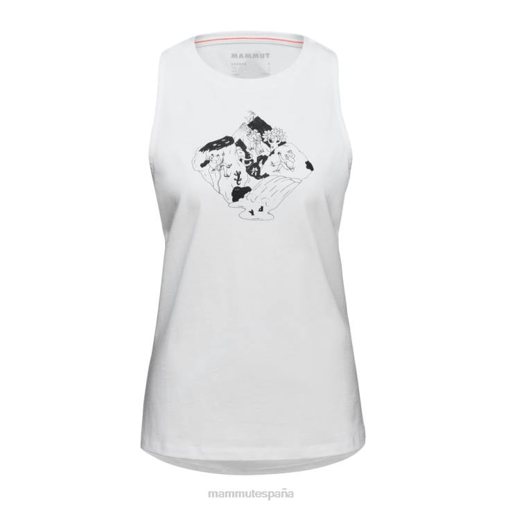 Mammut mujer ropa escalador de la camiseta del tanque de Massone FZHP112 blanco