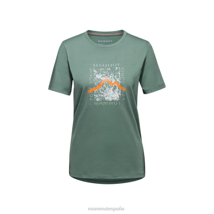 Mammut mujer ropa caja de camiseta central FZHP1094 jade oscuro