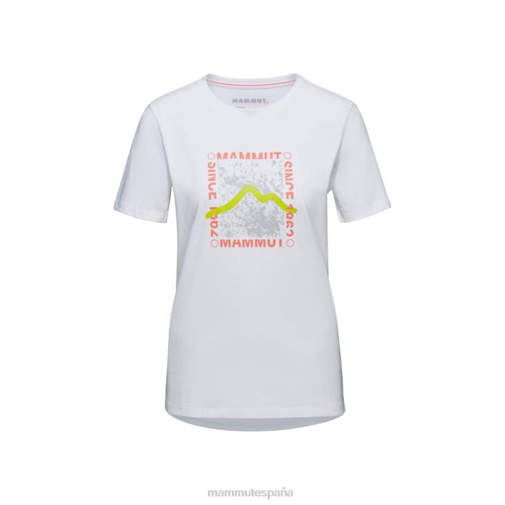 Mammut mujer ropa caja de camiseta central FZHP251 blanco