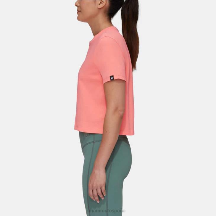 Mammut mujer ropa camiseta Massone con letras recortadas FZHP1092 salmón