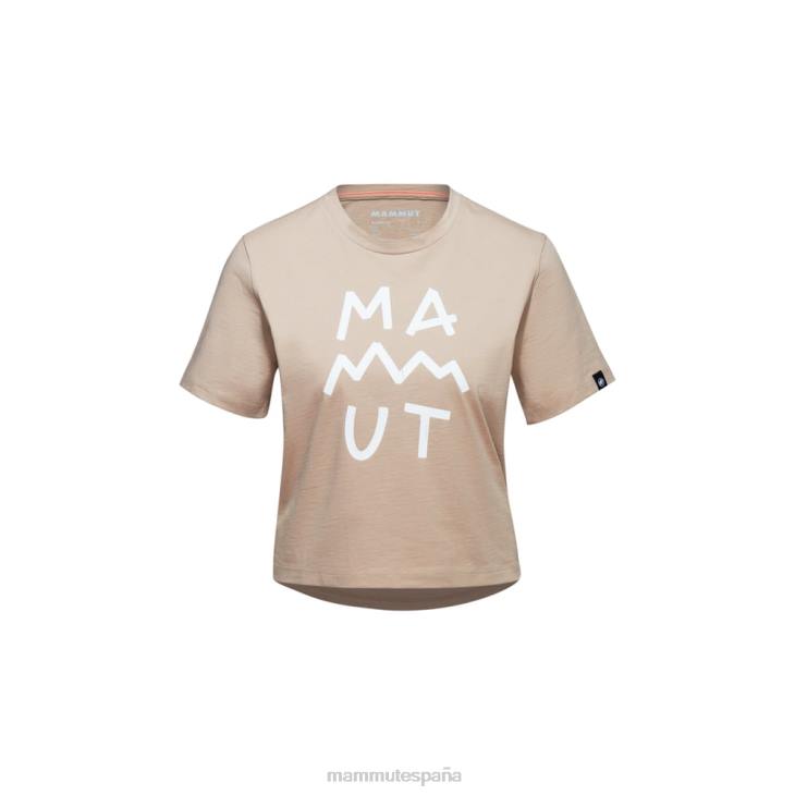 Mammut mujer ropa camiseta Massone con letras recortadas FZHP1093 sabana