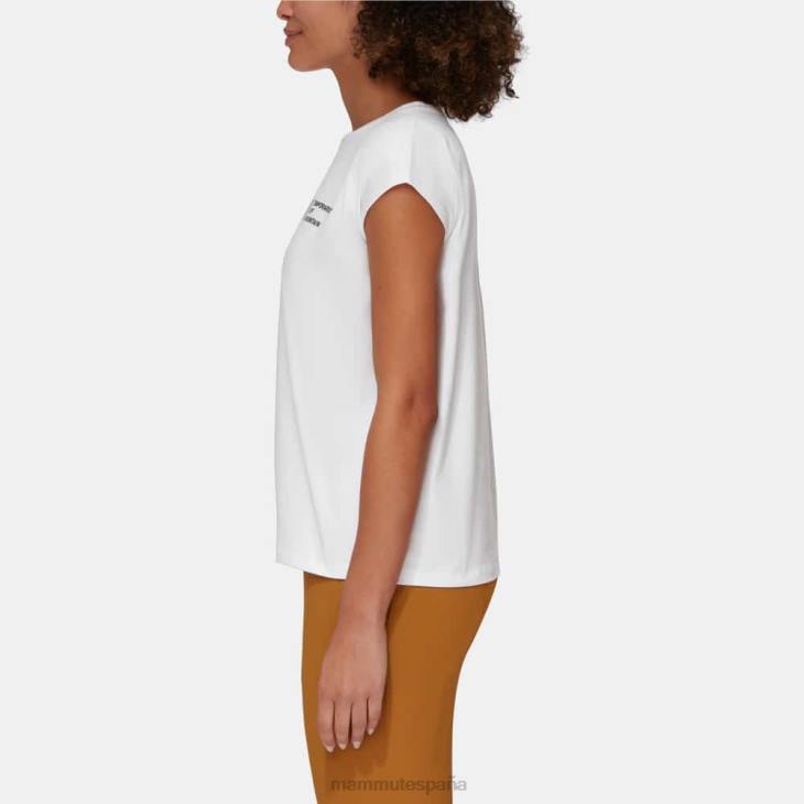 Mammut mujer ropa camiseta fuera de la montaña FZHP263 blanco