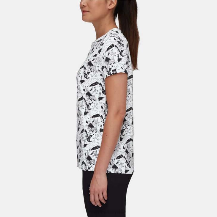 Mammut mujer ropa camiseta massone escena de escalada FZHP257 blanco negro